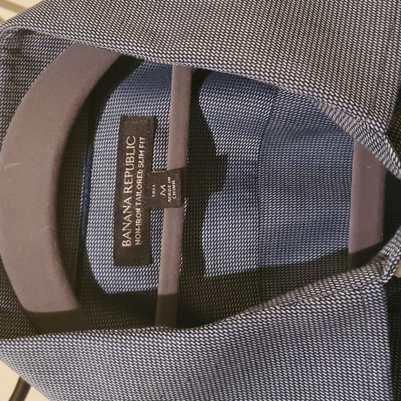 Banana Republic Non-Iron tailored slim fit Sz M/Tall men's tailored shirt - Picture 2 of 9